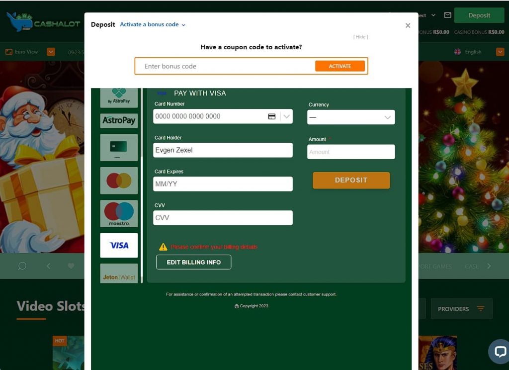 Play Dork Unit Slot Machine at Cashalot Online Casino 
