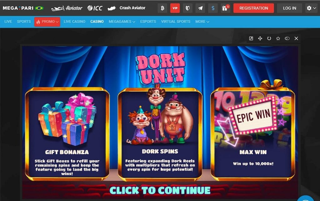 Play Dork Unit Slot Machine at Megapari Online Casino 